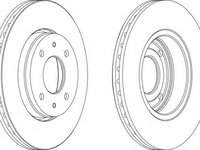 Disc frana DDF1068 FERODO pentru Mitsubishi Carisma Volvo S40 Volvo V40