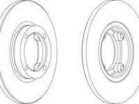 Disc frana DDF1076 FERODO pentru Chevrolet Matiz Chevrolet Spark Daewoo Matiz