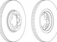 Disc frana DDF1113 FERODO pentru Ford Transit