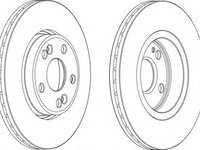 Disc frana DDF1123 FERODO pentru Renault Safrane Renault Laguna Renault Espace Renault ScEnic Renault Kangoo