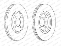 Disc frana DDF1152C FERODO pentru CitroEn C4 Peugeot 5008 Peugeot 308 CitroEn Berlingo Peugeot 307 Peugeot 207 Peugeot Grand Peugeot Partner Peugeot Ranch CitroEn Xsara CitroEn C5 Peugeot 206 CitroEn C3 Peugeot 1007 Peugeot 3008