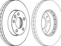 Disc frana DDF1253C-1 FERODO pentru Vw Eurovan Vw Kombi Vw Transporter Vw Multivan Vw Touareg