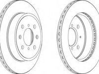 Disc frana DDF1509 FERODO pentru Opel Agila