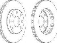 Disc frana DDF151 FERODO pentru Opel Corsa Opel Kadett Opel Vectra Opel Ascona Opel Vita Daewoo Cielo Daewoo Nexia