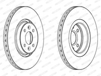 Disc frana DDF1513 FERODO pentru Renault ScEnic Renault Grand