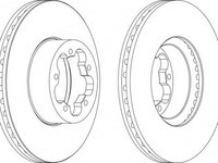 Disc frana DDF1555 FERODO pentru Ford Transit