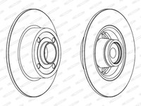 Disc frana DDF1571-1 FERODO pentru Renault Modus Renault Wind Renault Clio Renault Euro Renault Megane Renault Twingo