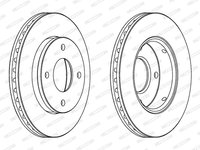 Disc frana DDF162-1 FERODO pentru Ford Granada Ford Consul Mitsubishi Colt Mitsubishi Mirage