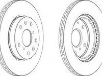 Disc frana DDF1620 FERODO pentru Fiat Sedici