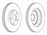 Disc frana DDF1646 FERODO pentru Toyota Rav Toyota Camry Toyota Auris Toyota Blade Toyota Mirai