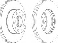 Disc frana DDF1800 FERODO pentru Peugeot Boxer Peugeot Manager CitroEn Jumper CitroEn Relay