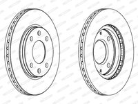 Disc frana DDF214 FERODO pentru CitroEn Zx Peugeot 205 Peugeot 309 Peugeot 106 Peugeot 306 CitroEn Saxo CitroEn Ax CitroEn Xsara Peugeot 206 Peugeot 206