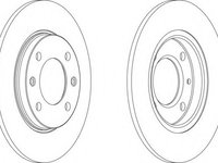 Disc frana DDF244 FERODO pentru CitroEn Zx Peugeot 309 Peugeot 306 CitroEn Saxo Peugeot 106 CitroEn Xsara Peugeot 206