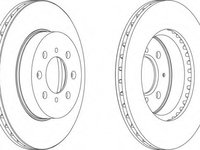 Disc frana DDF492 FERODO pentru Rover Streetwise Honda Ballade Honda Civic Honda Crx Rover 400 Rover 200 Rover Cabriolet Honda Fit Honda Jazz Rover 25 Rover 45 Rover Coupe