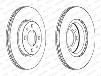 Disc frana DDF521 FERODO pentru Alfa romeo 155 Fiat Tipo Fiat Tempra Alfa romeo 145 Alfa romeo 146 Fiat Barchetta Fiat Brava Fiat Bravo Fiat Marea Fiat Palio Fiat Strada Fiat Punto Fiat Albea Fiat Siena Fiat Doblo