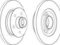 Disc frana DDF542-1 FERODO pentru Vw Caravelle Vw Transporter Vw Vanagon