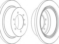 Disc frana DDF715 FERODO pentru Mitsubishi Montero Mitsubishi Pajero Mitsubishi Pajeroshogun Mitsubishi Shogun Mitsubishi L Mitsubishi Challenger Mitsubishi G-wagon