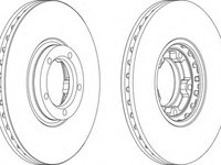 Disc frana DDF849 FERODO pentru Ford Transit