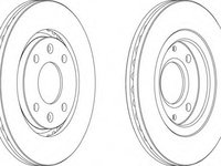 Disc frana DDF870 FERODO pentru Peugeot 406