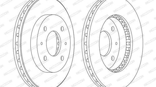 Disc frana DDF885C FERODO pentru Mitsubishi S