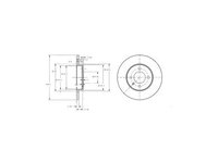 Disc frana Delphi BG2454, parte montare : Punte Fata