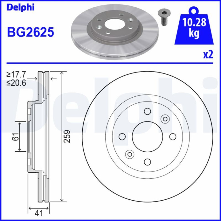 Disc frana DELPHI BG2625