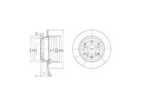 Disc frana Delphi BG3390, parte montare : Punte Spate