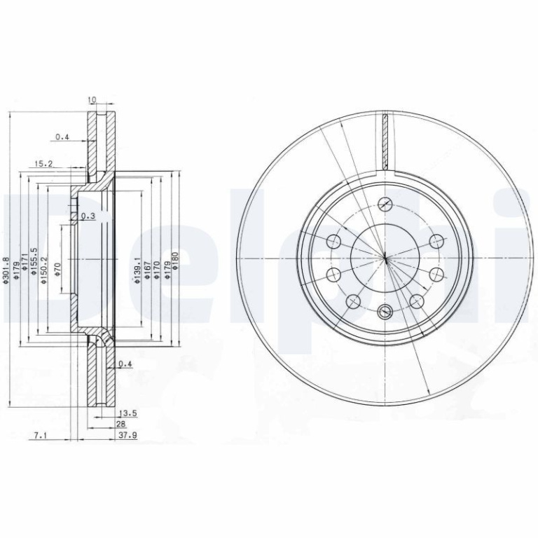 Disc frana DELPHI BG3772C
