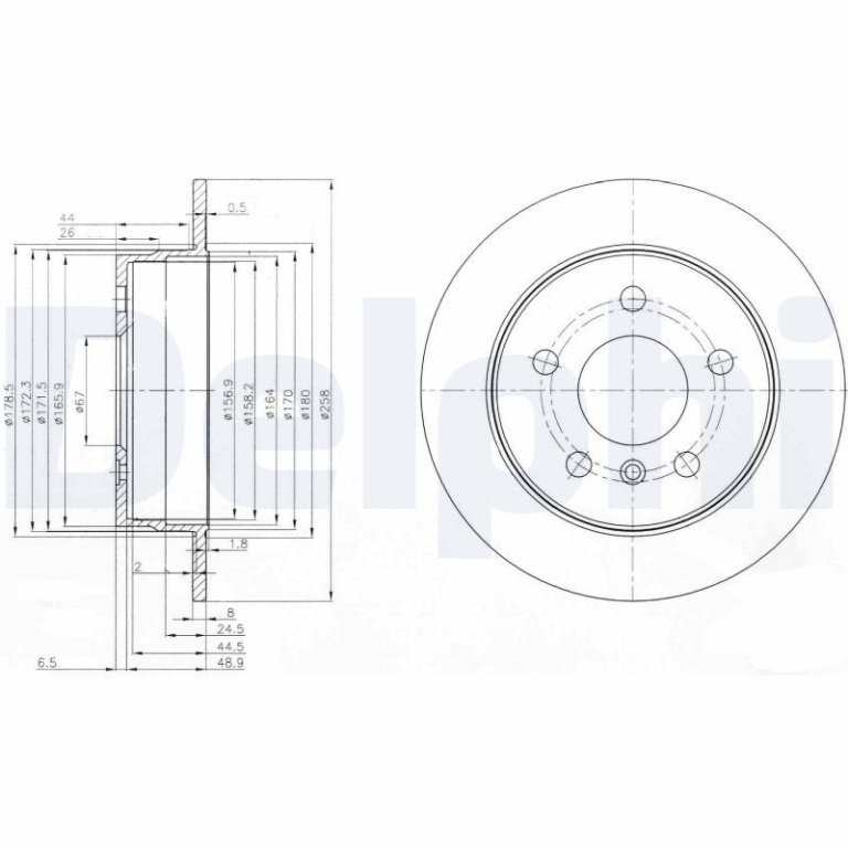 Disc frana DELPHI BG3910C
