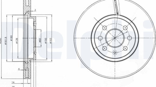 Disc frana DELPHI BG3989