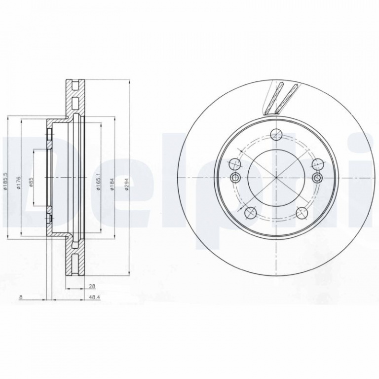 Disc frana DELPHI BG4206 model SSANGYONG REXTON / 