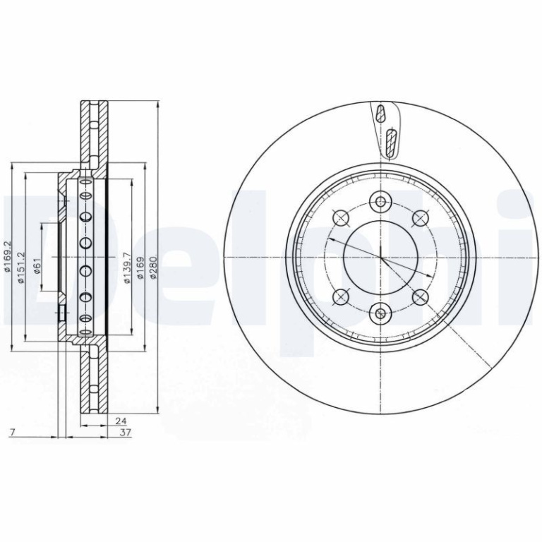 Disc frana DELPHI BG4536C