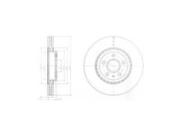 Disc frana Delphi BG9068, parte montare : Punte Fata