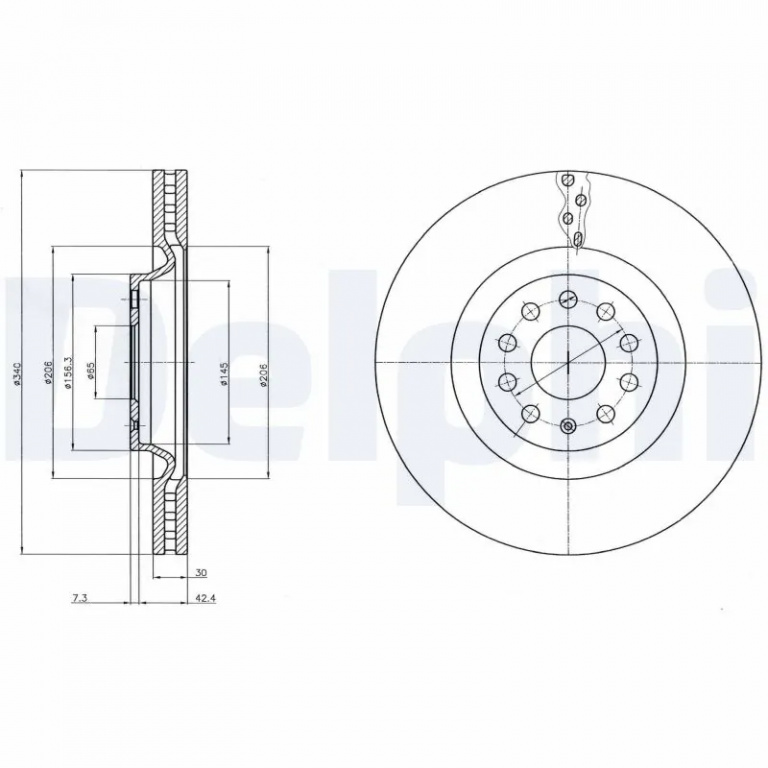 Disc frana Delphi BG9109C