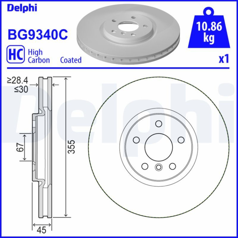Disc frana DELPHI BG9340C
