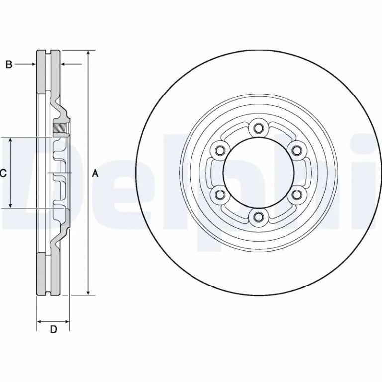 Disc frana Delphi ISUZU D-MAX II platou / sasiu (T