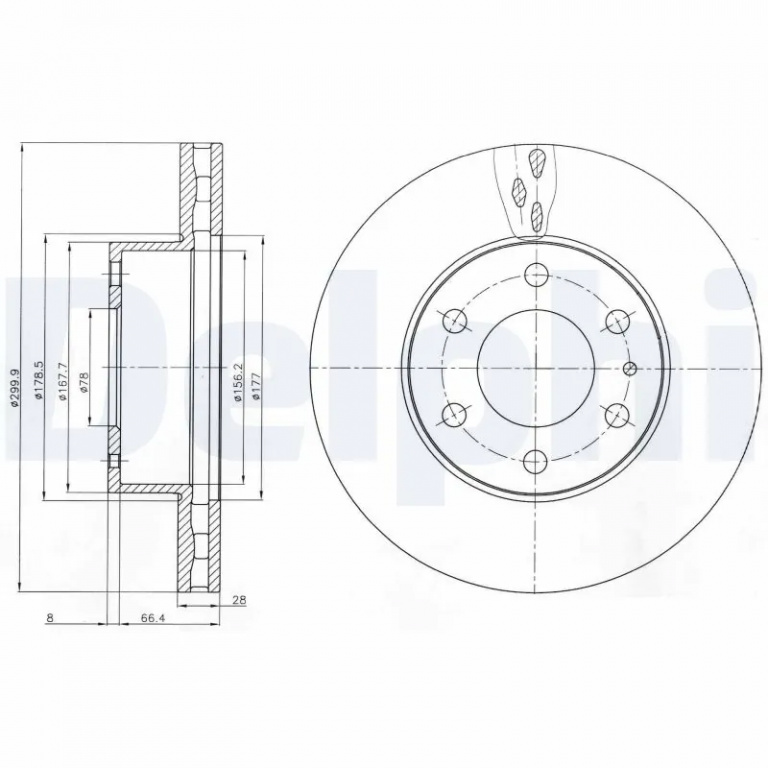 Disc frana Delphi IVECO DAILY V platou / sasiu 2011-2014 - BG4100
