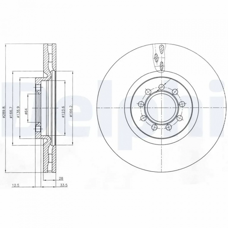 Disc frana Delphi IVECO DAILY VI bus 2014-2025 - BG4101