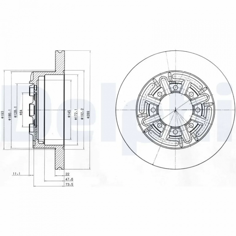 Disc frana Delphi IVECO DAILY VI platou / sasiu 2014-2025 - BG4171