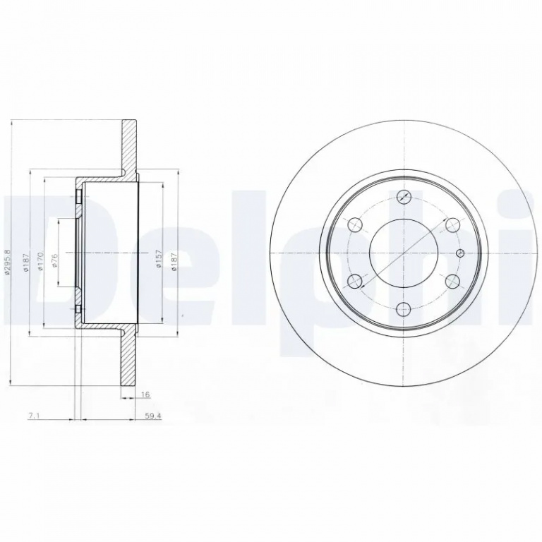 Disc frana Delphi IVECO DAILY VI platou / sasiu 2014-2025 - BG4165