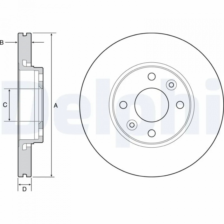 Disc frana Delphi RENAULT ZOE (BFM_) 2012-2023 - BG4459C