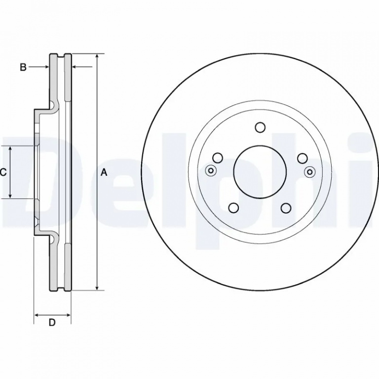 Disc frana Delphi SSANGYONG ACTYON II 2012-2018 - BG4809C