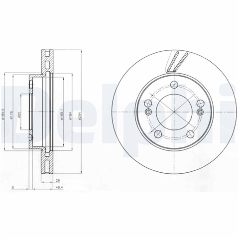 Disc Frana Delphi Ssangyong BG4206