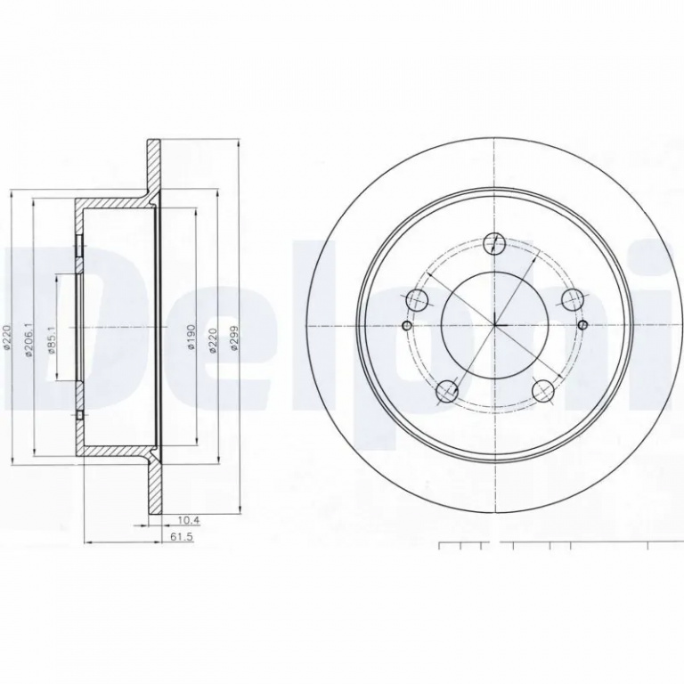 Disc frana Delphi SSANGYONG RODIUS II 2013-2018 - BG4220