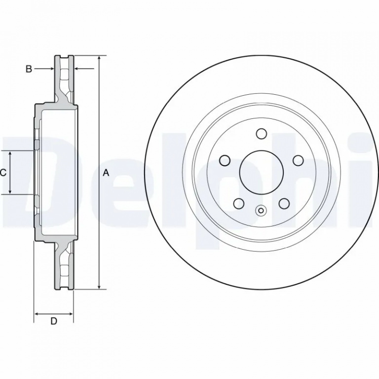 Disc frana Delphi TESLA MODEL S (5YJS) 2012-2024 - BG9221C