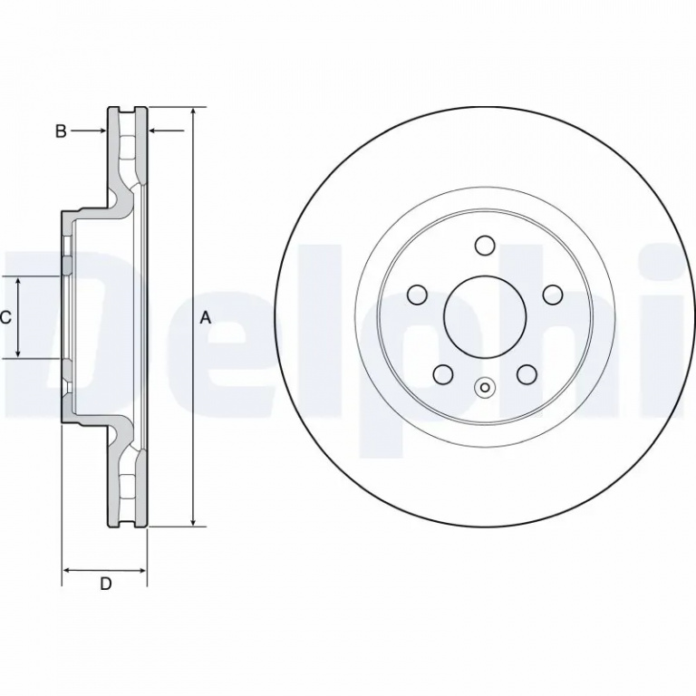 Disc frana Delphi TESLA MODEL S (5YJS) 2012-2025 - BG9220C