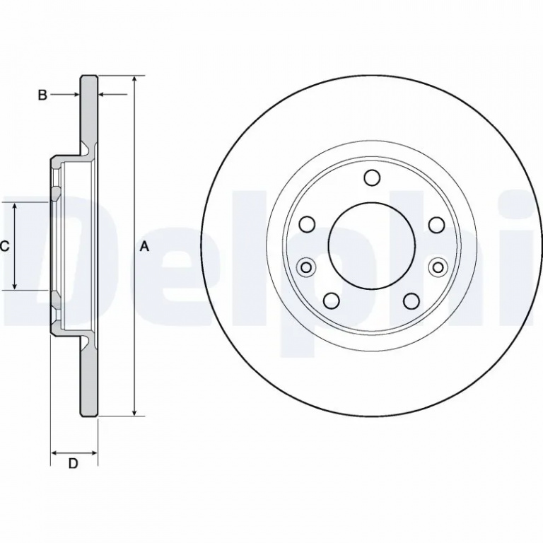 Disc frana Delphi VAUXHALL COMBO Mk IV (E) Life (K9) 2018-2025 - BG4661C