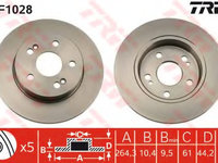 Disc frana DF1028 TRW pentru Renault Safrane Renault ScEnic