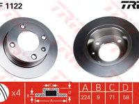 Disc frana DF1122 TRW pentru CitroEn Xantia