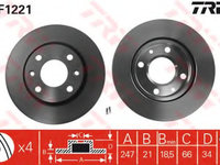 Disc frana DF1221 TRW pentru CitroEn Ax CitroEn Zx Peugeot 205 Peugeot 309 Peugeot 106 Peugeot 306 CitroEn Saxo CitroEn Xsara CitroEn Jumper CitroEn Relay